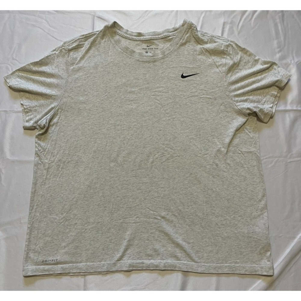 NIKE TEE SHIRT SHORT SLEEVE 2XL HEATHER GREY MENS - Picture 1 of 9